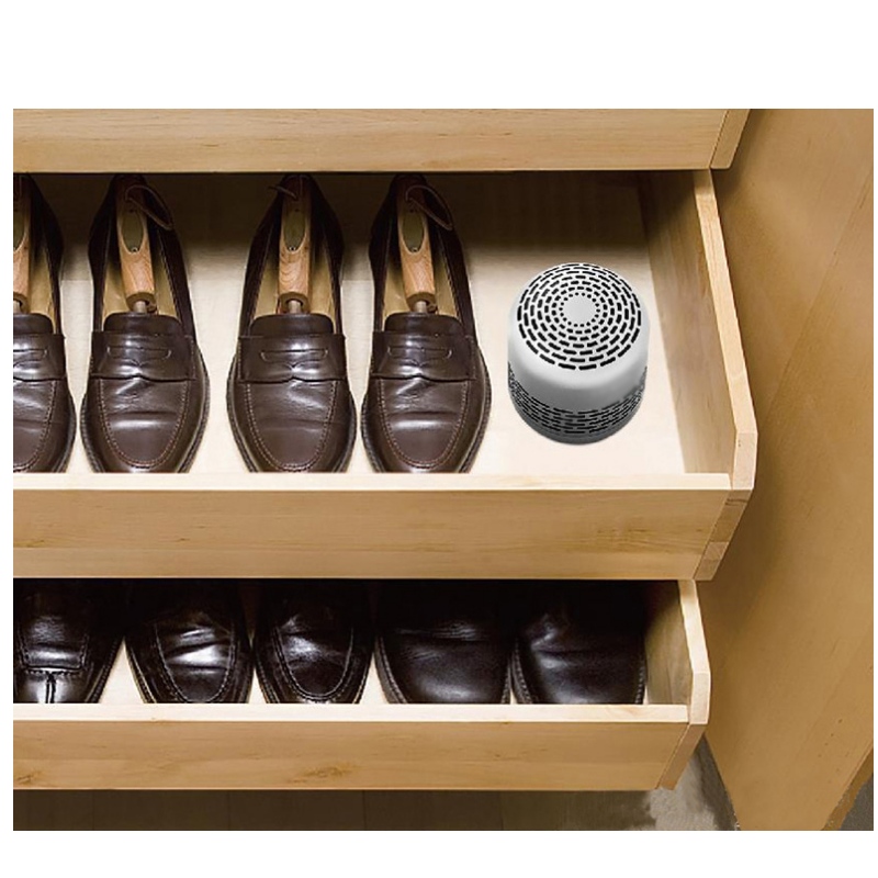 Мини пречиствател за въздух за тоалетна и гардероб, мини въздухопречиствател за шкаф за обувки, шкаф и хладилник, кутия за отстраняване на миризми - премахнете различни видове миризма на миризма